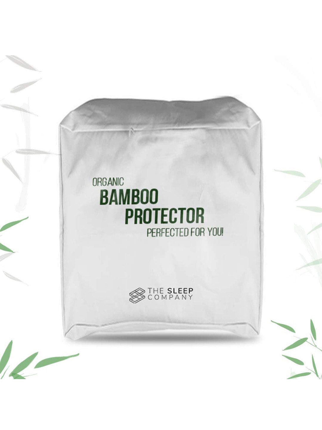 

THE SLEEP COMPANY White Solid Cotton Mattress Protector