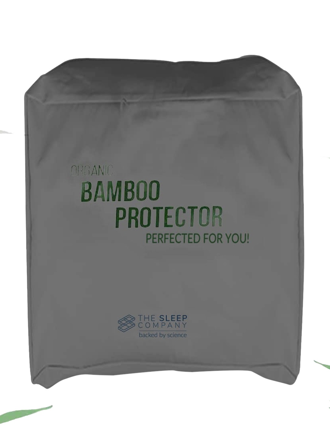 

THE SLEEP COMPANY Grey Solid Pure Organic Bamboo Mattress Protector