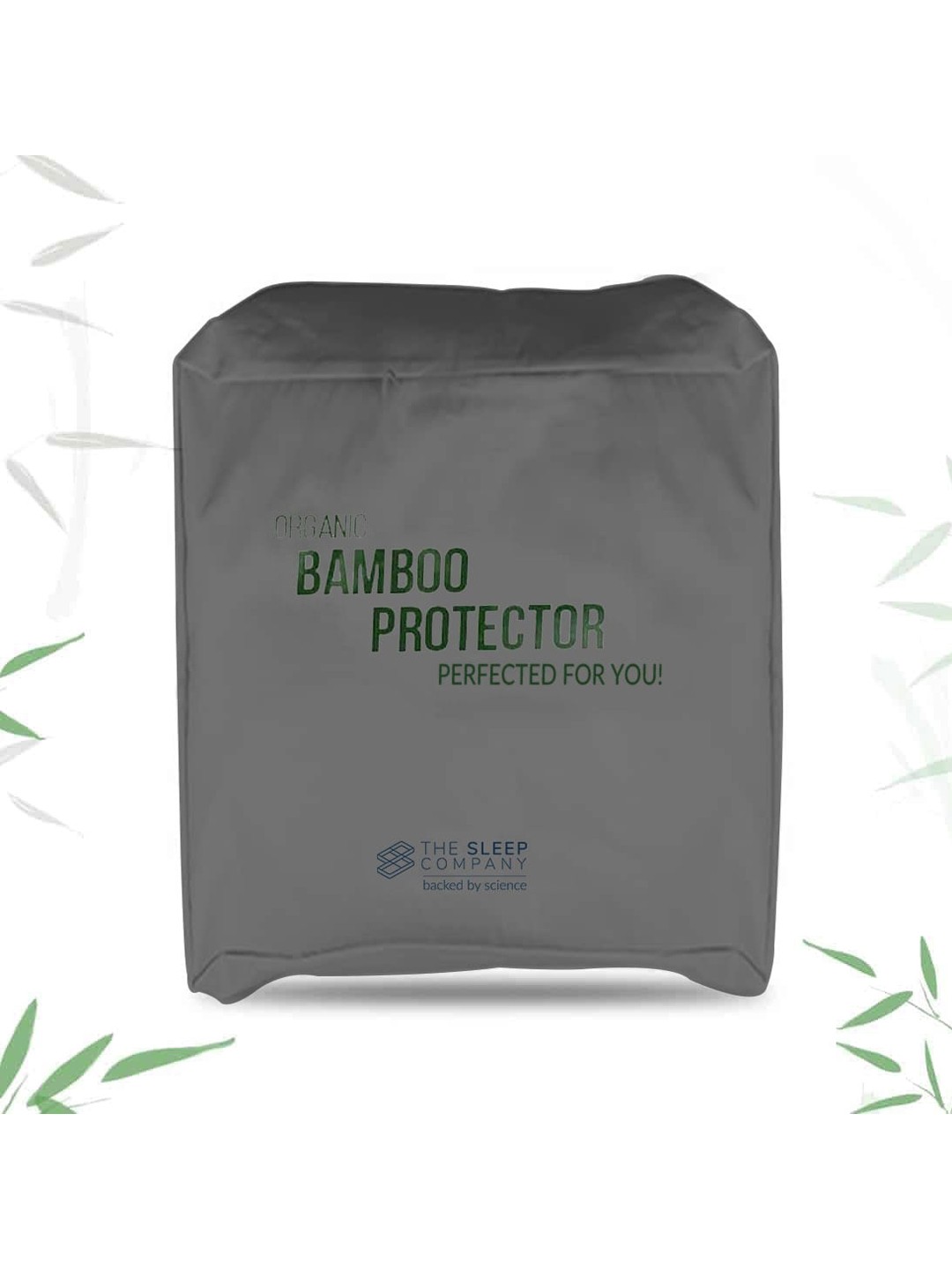 

THE SLEEP COMPANY Grey Solid Cotton Mattress Protector
