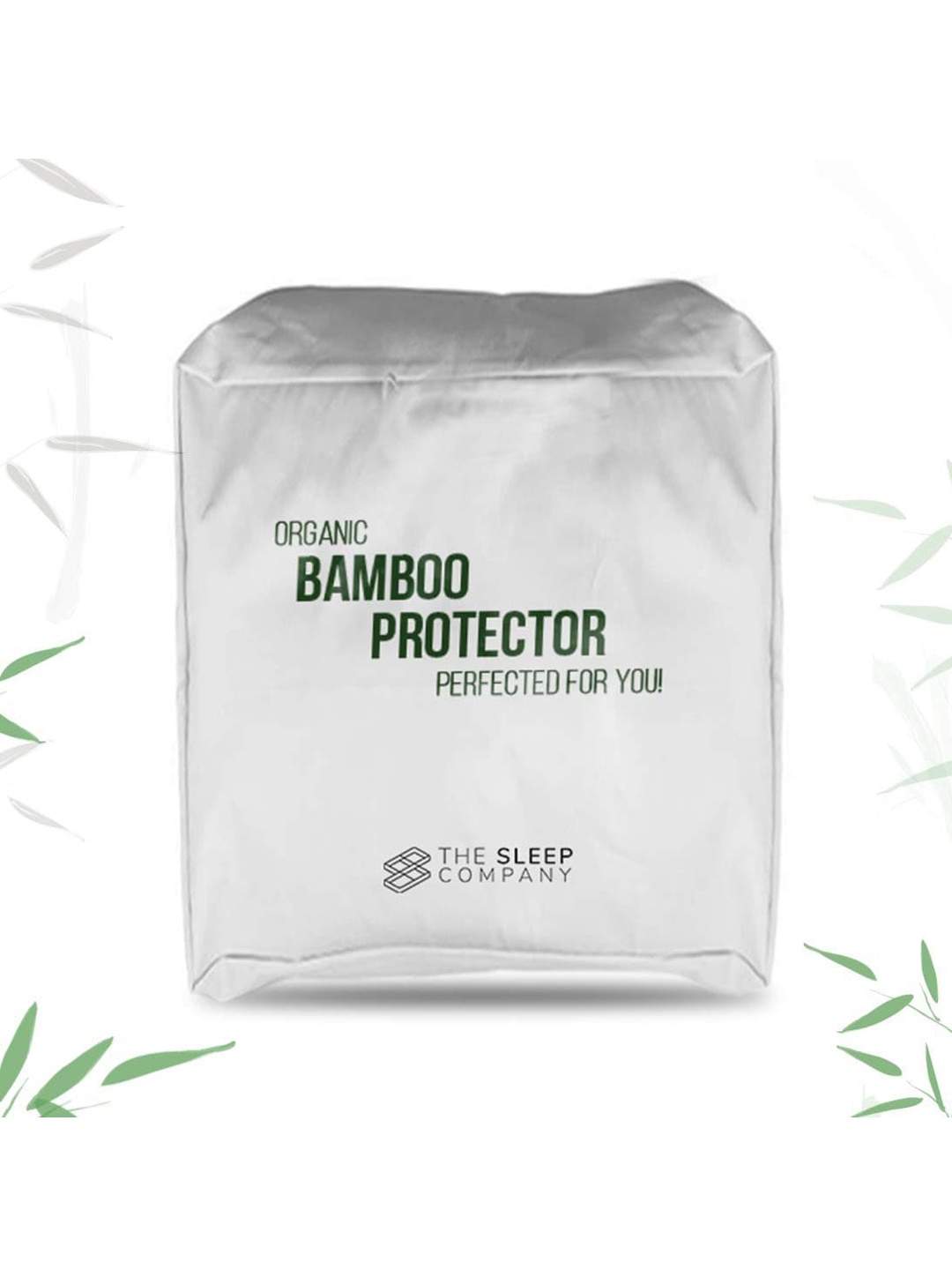 

THE SLEEP COMPANY White Solid Pure Organic Bamboo Mattress Protector