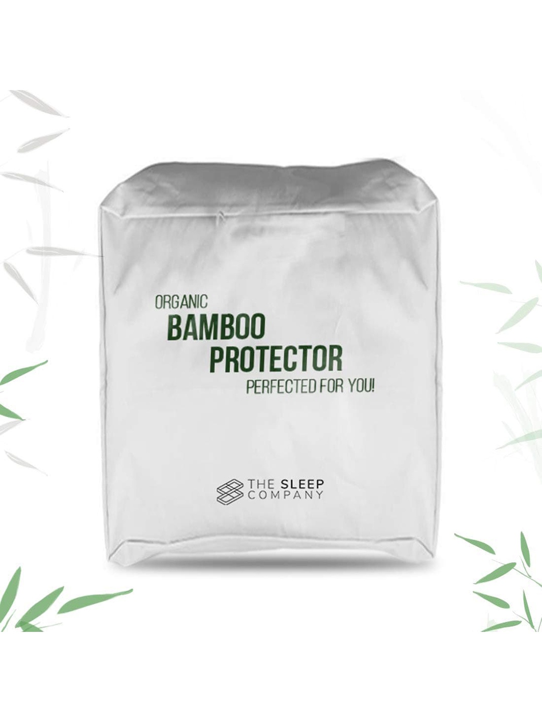

THE SLEEP COMPANY White Solid Cotton Mattress Protector