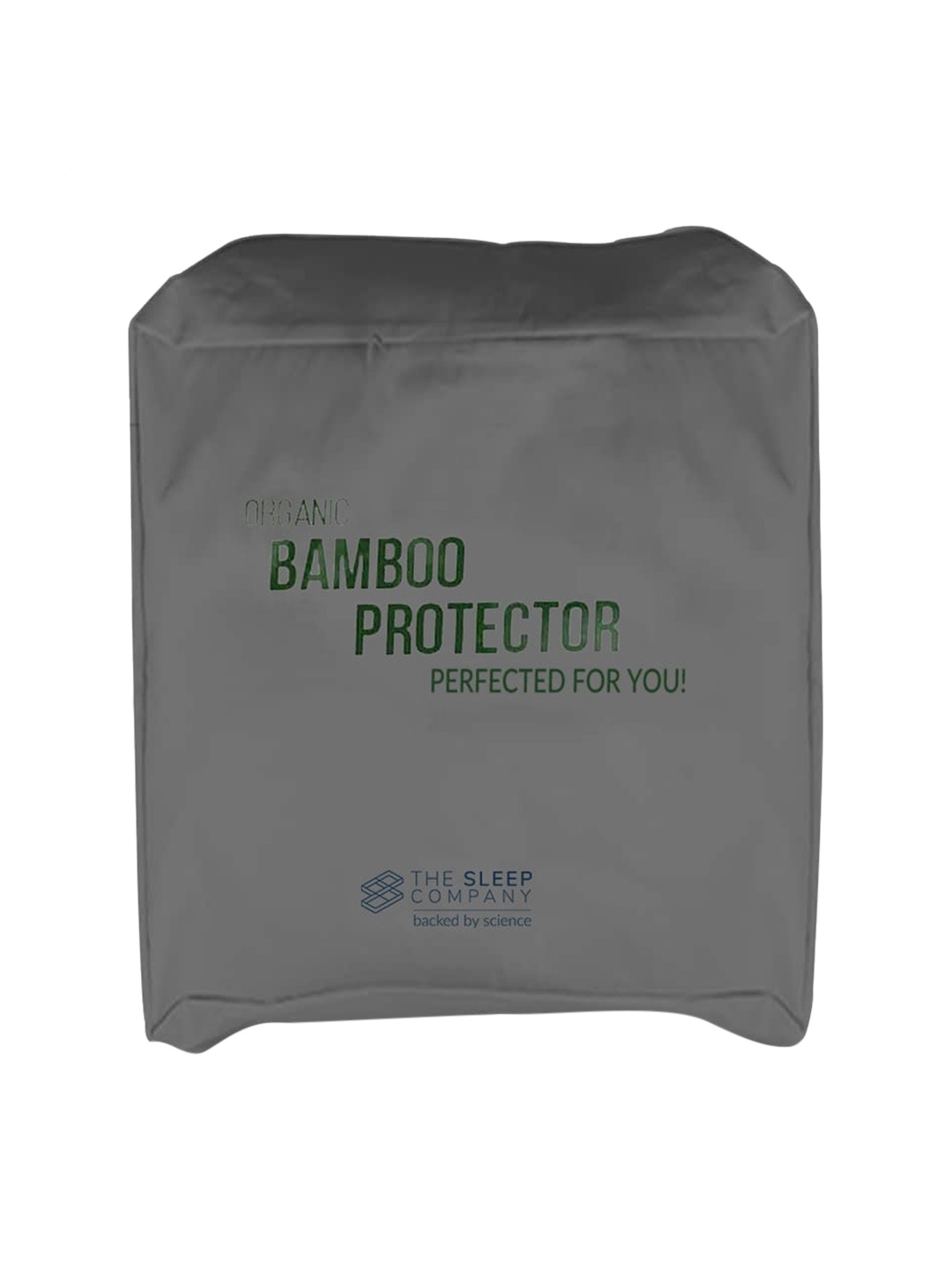 

THE SLEEP COMPANY Grey Solid Cotton Mattress Protector