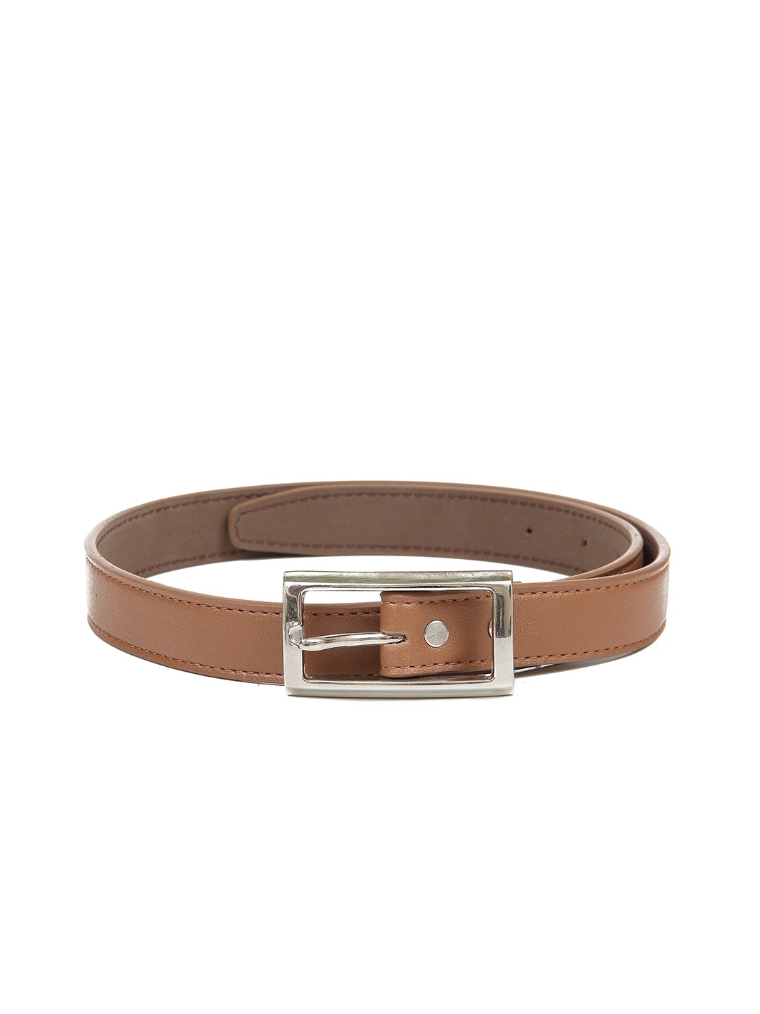 

thickskin Women Tan PU Textured Belt