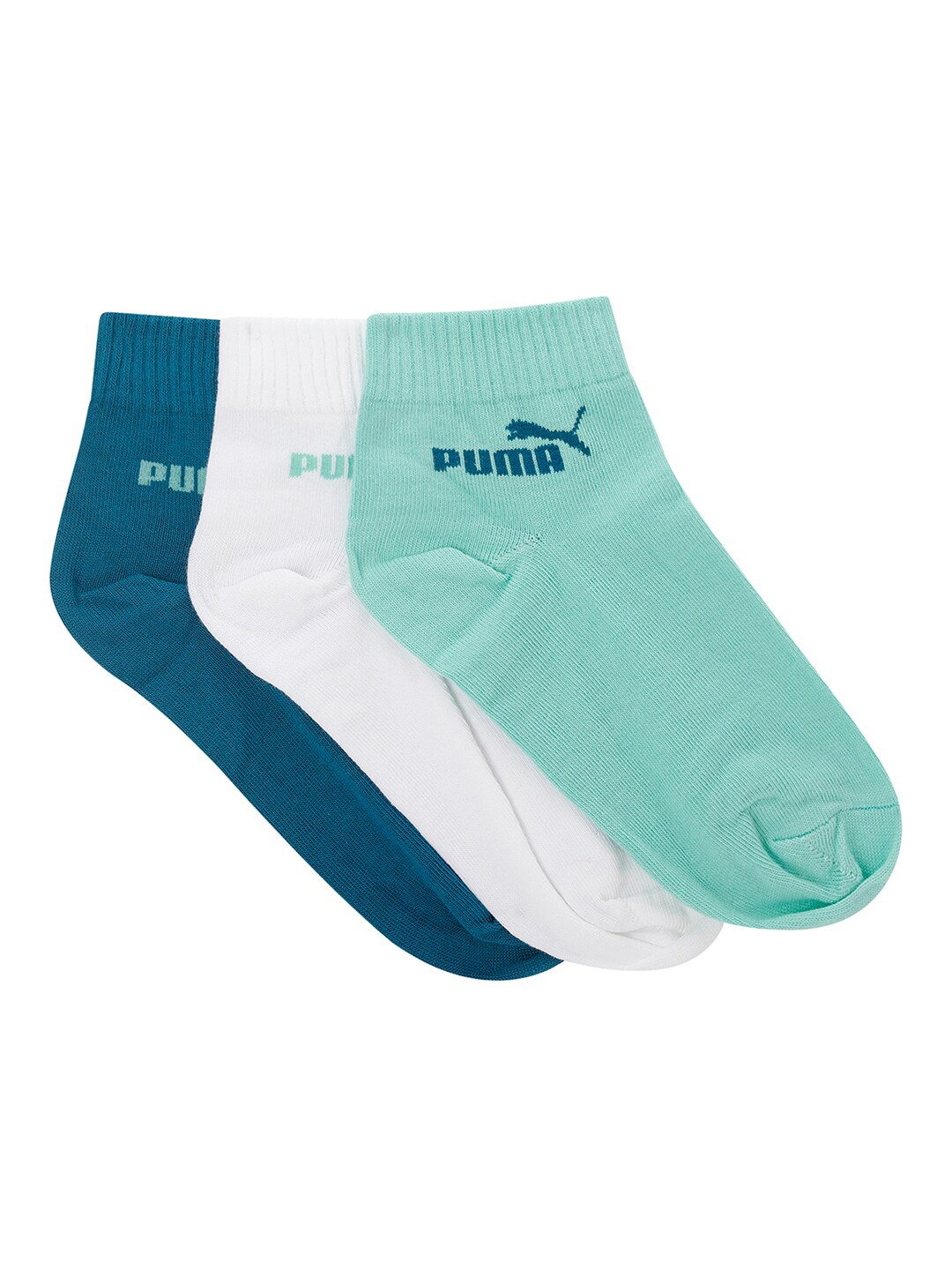 

Puma Unisex Pack of 3 Ankle Length Socks, Green