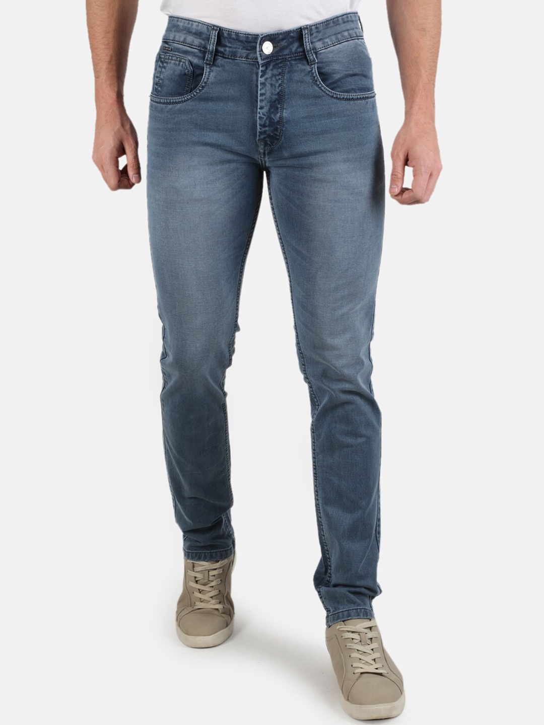 

Monte Carlo Men Blue Narrow Slim Fit Light Fade Stretchable Jeans