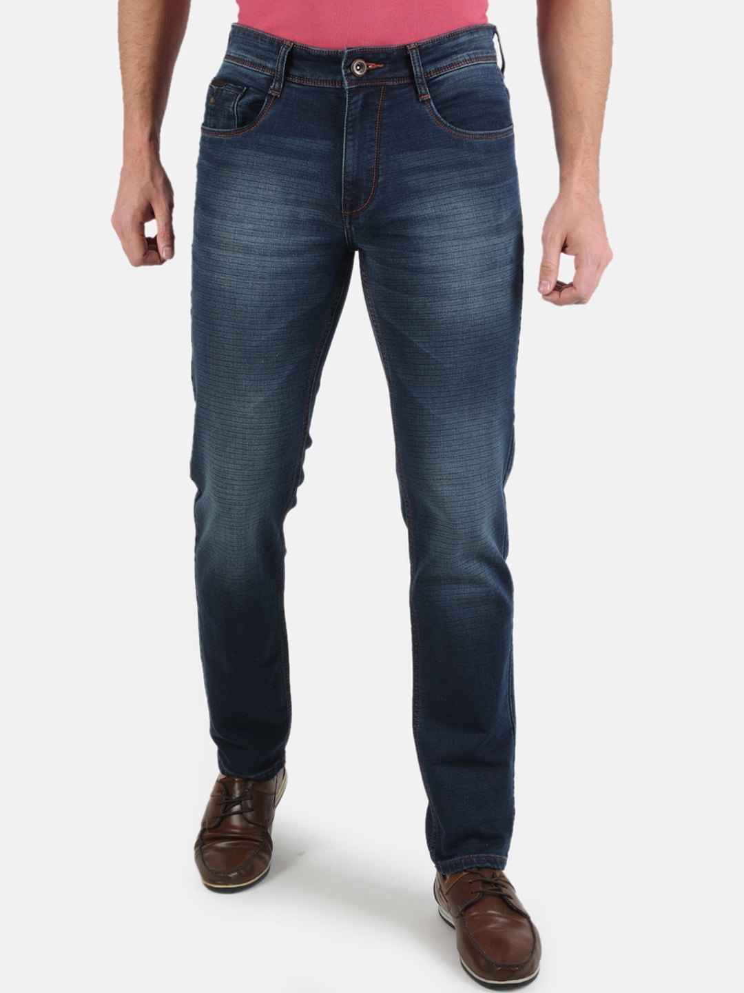 

Monte Carlo Men Blue Narrow Slim Fit Heavy Fade Stretchable Jeans