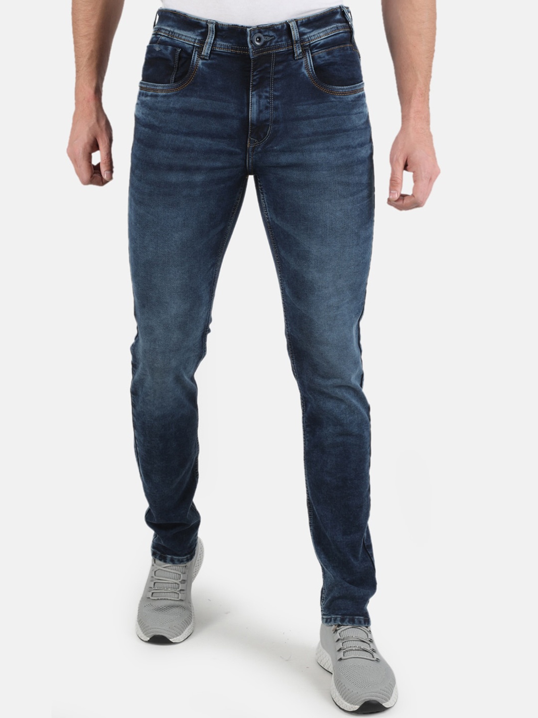 

Monte Carlo Men Blue Skin Tight Skinny Fit Heavy Fade Stretchable Jeans