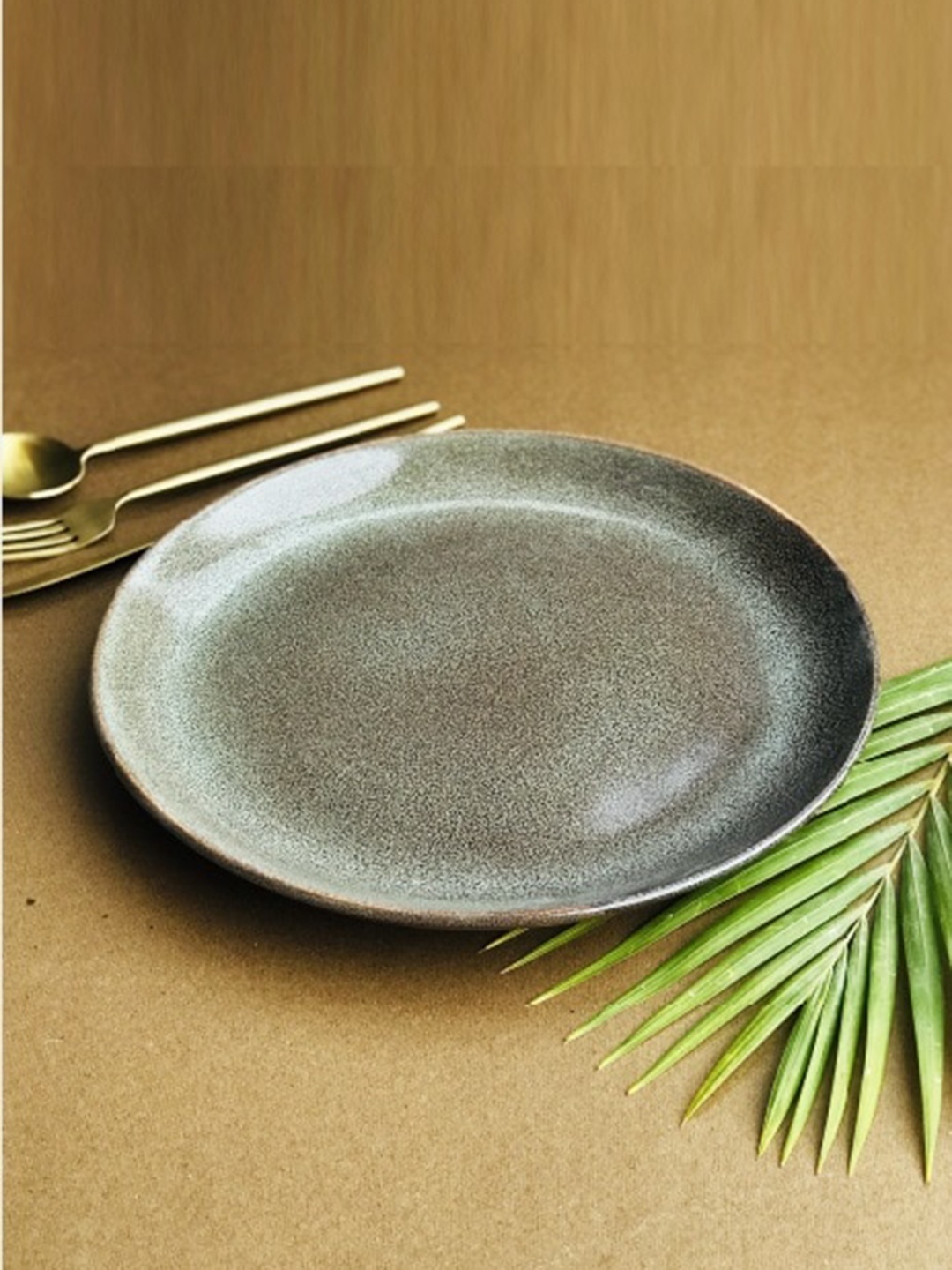 

Folkstorys Green Solid Food Platter