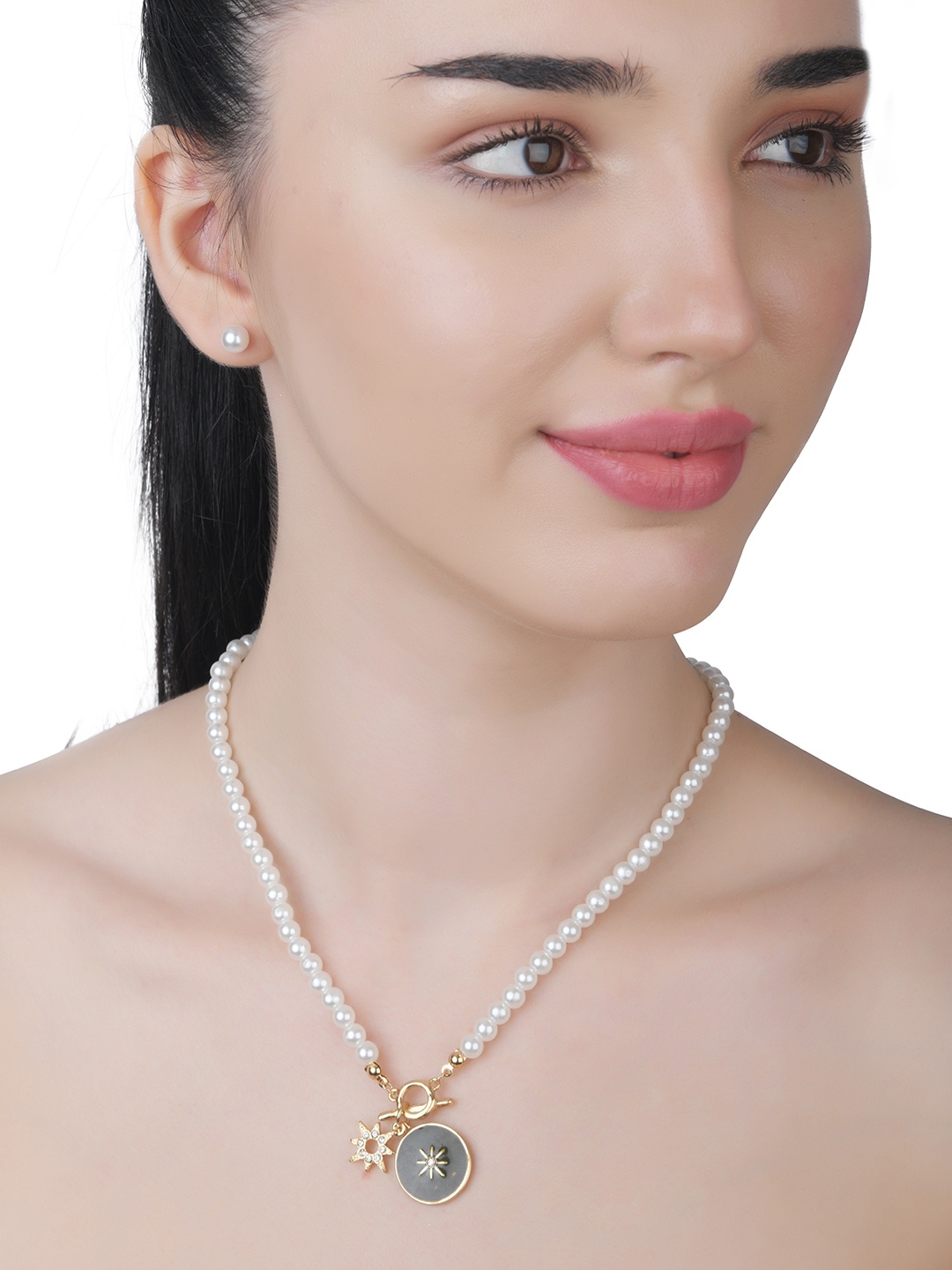 

Lilly & sparkle Gold-Plated & Pearl Beaded Jewellery Set, White