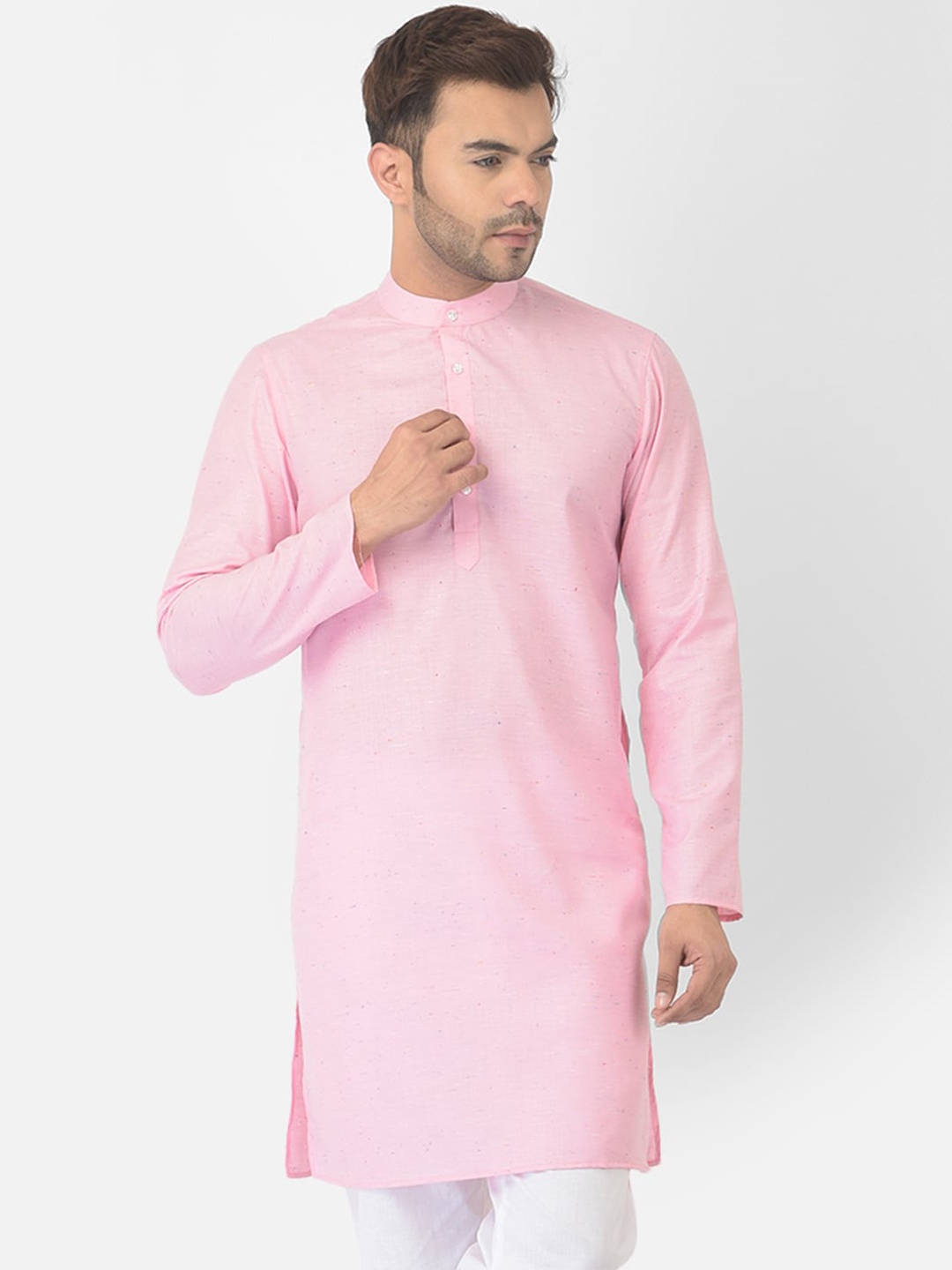 

DEYANN Men Pink Pastels Kurta