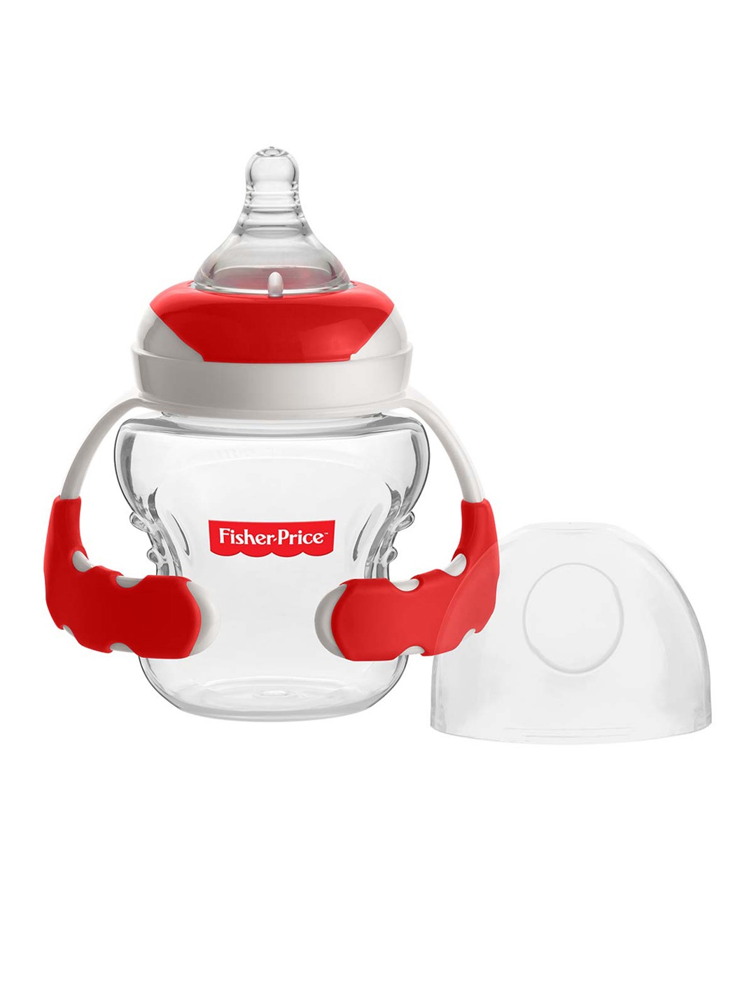 

Fisher-Price Unisex Kids Red Ultra Care Wide Neck Feeding Bottle with Handle 150 ml