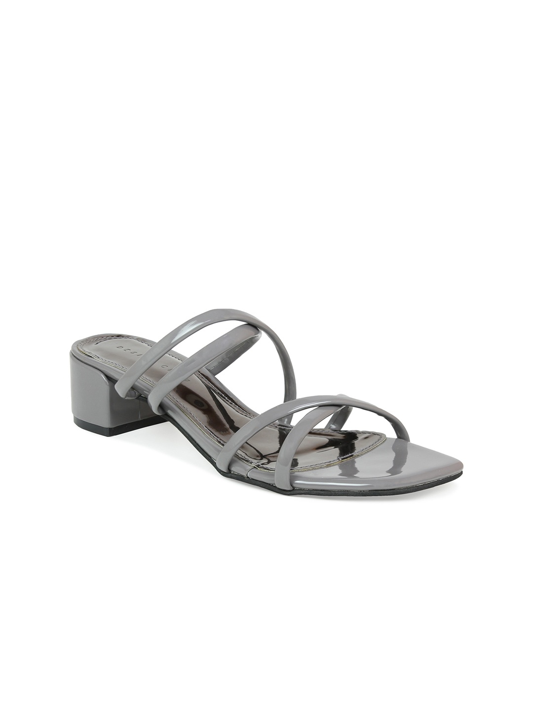 

DESIGN CREW Women Grey Embellished Block Heels