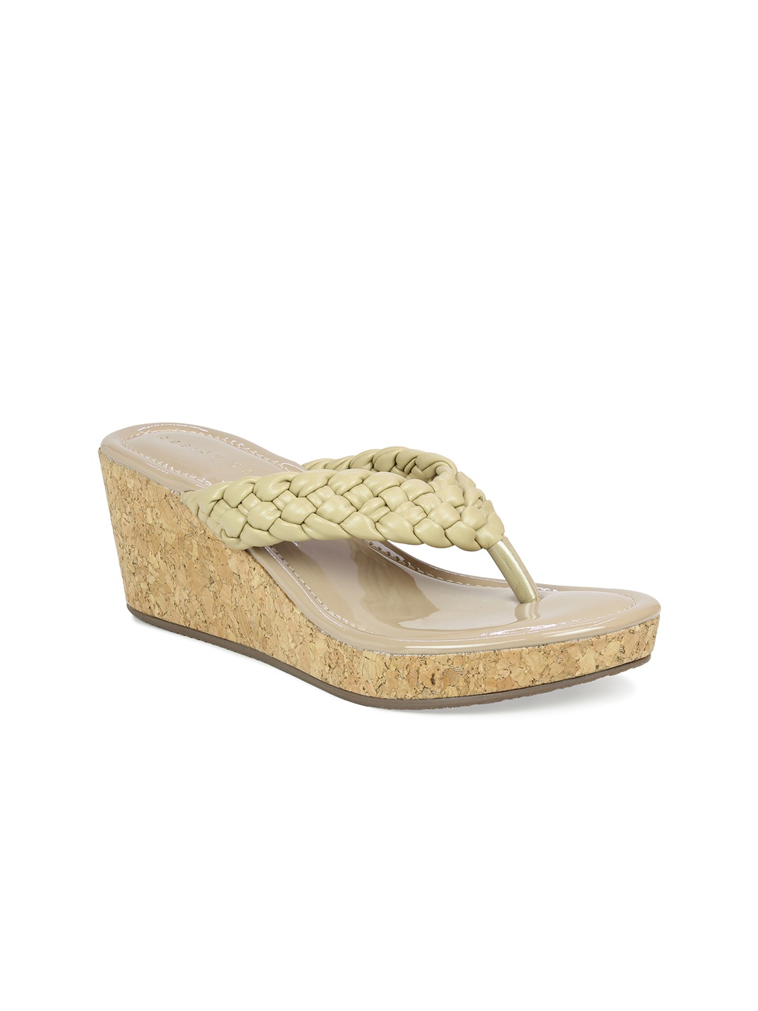 

DESIGN CREW Beige Woven Design Wedges