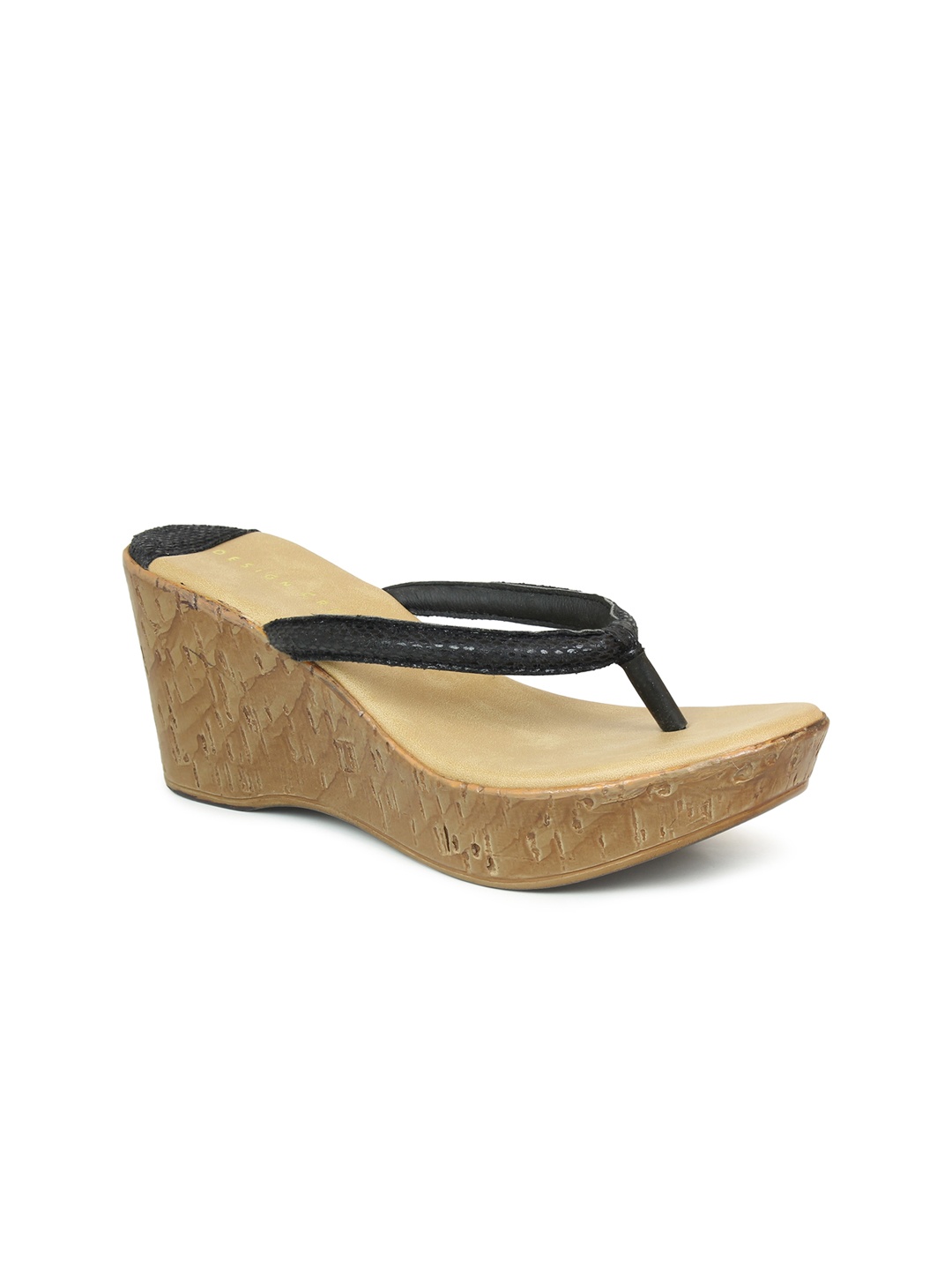 

DESIGN CREW Women Black Wedge Heels