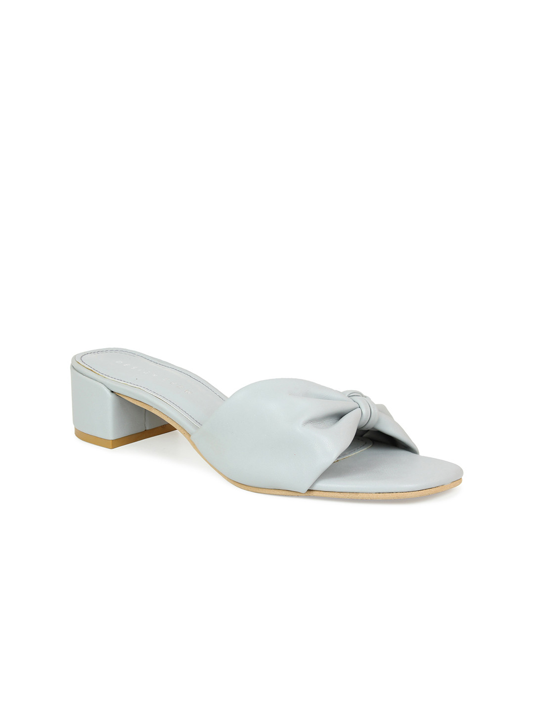 

DESIGN CREW Women Grey Block Heels with Bows