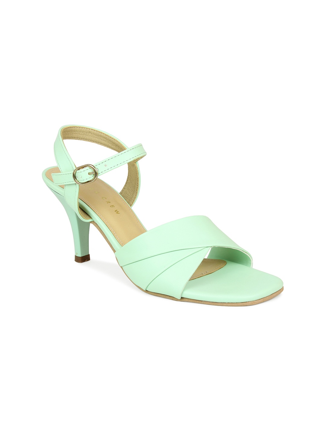 

DESIGN CREW Green Slim Heels with Buckles