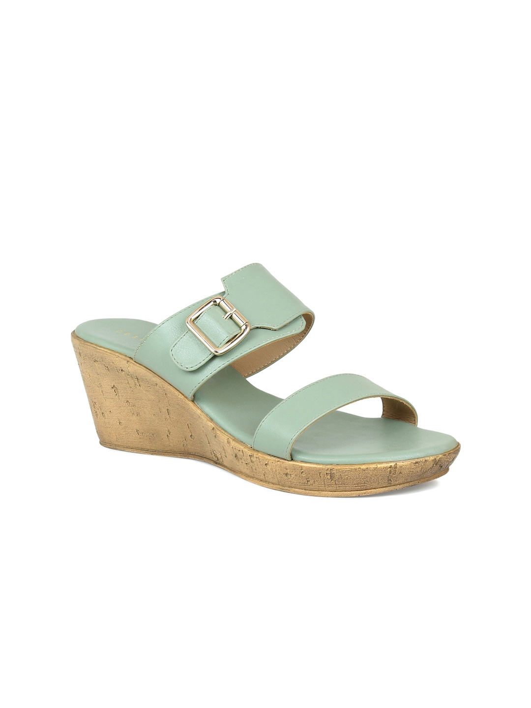 

DESIGN CREW Women Green Wedge Heels