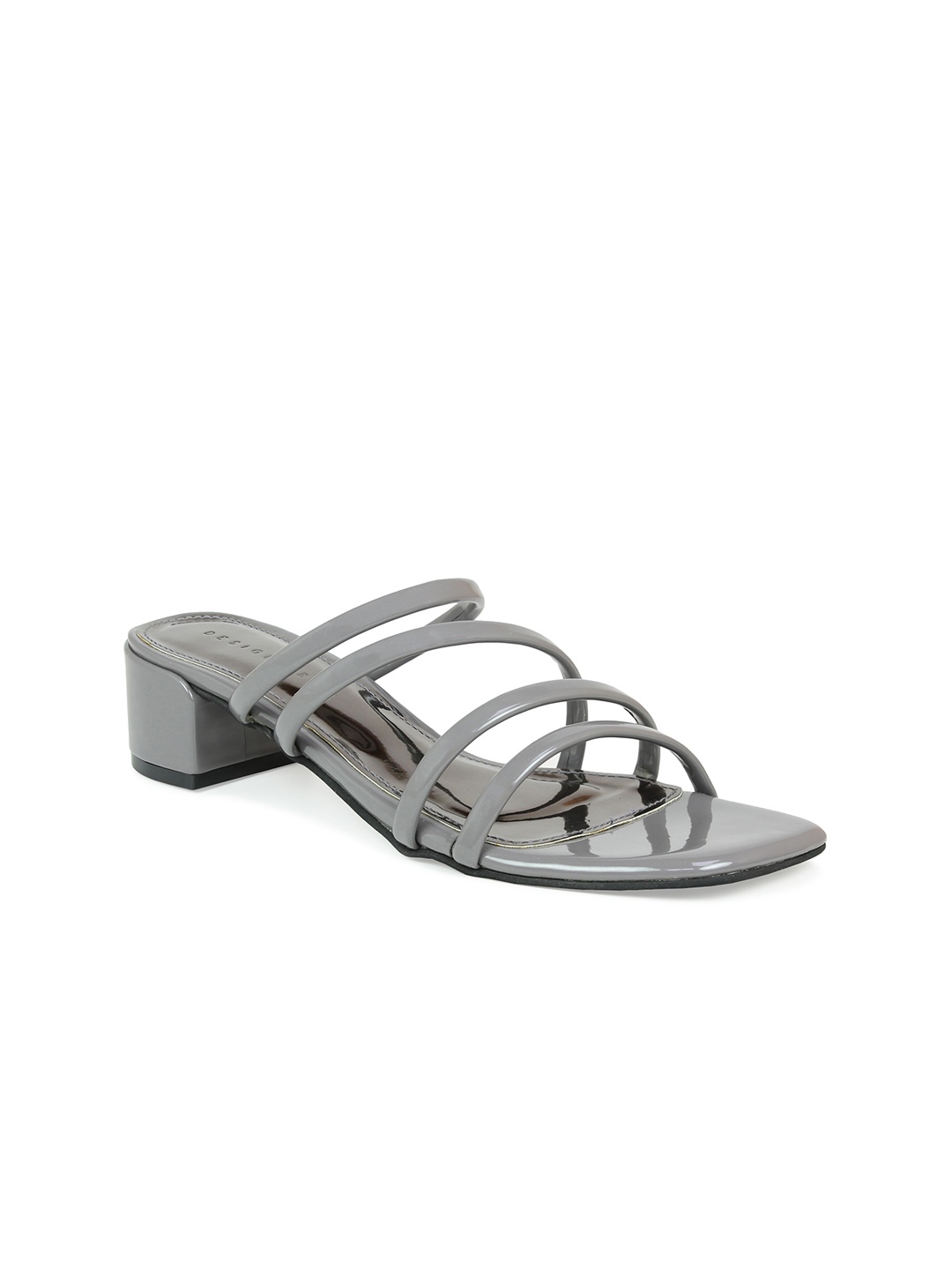 

DESIGN CREW Grey Textured Block Heels