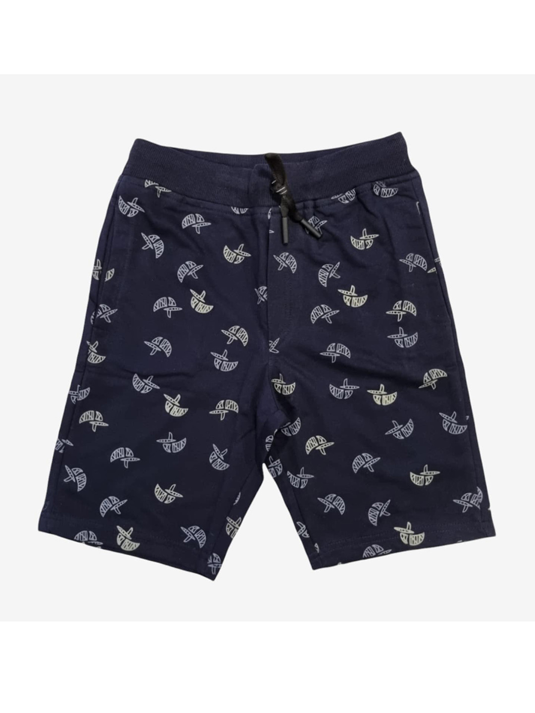 

Alan Jones Boys Navy Blue Conversational Printed Shorts