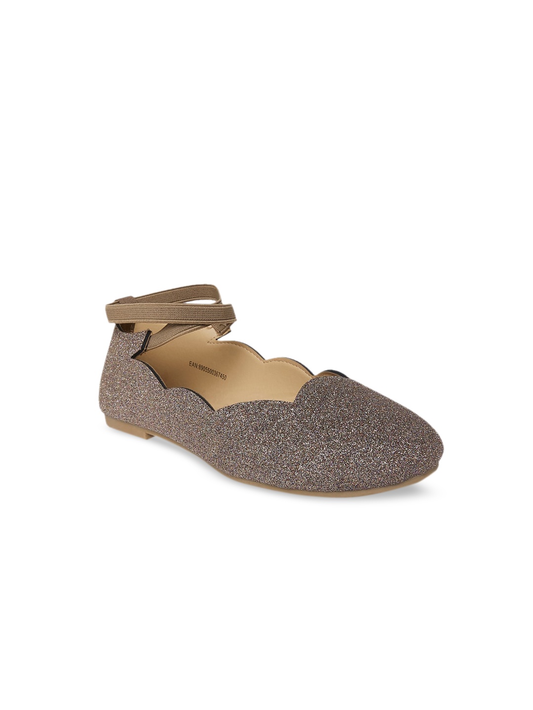 

Pantaloons Junior Girls Bronze-Toned Western Embellished Ballerinas