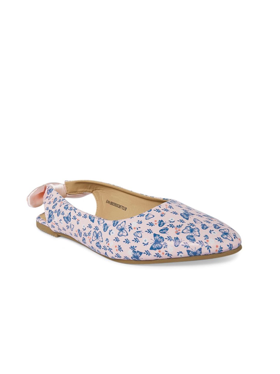 

Pantaloons Junior Girls Pink & Blue Printed Ballerinas
