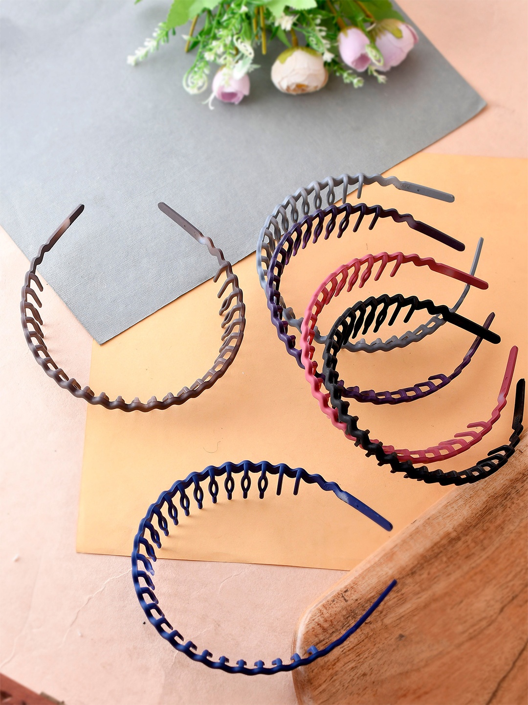 

Silvermerc Designs Set of 6 Grey & Blue Hairband