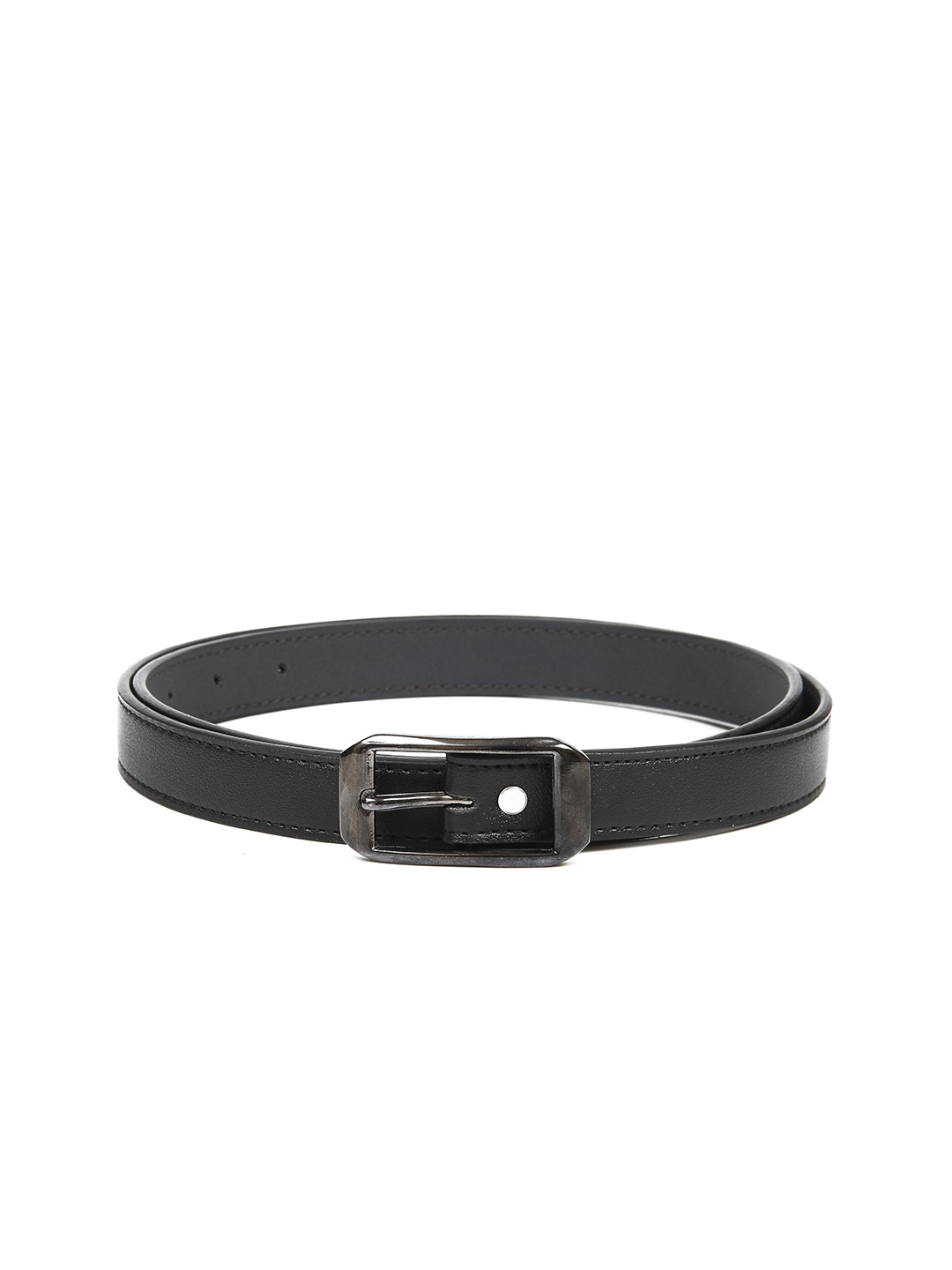 

thickskin Women Black Textured PU Belt