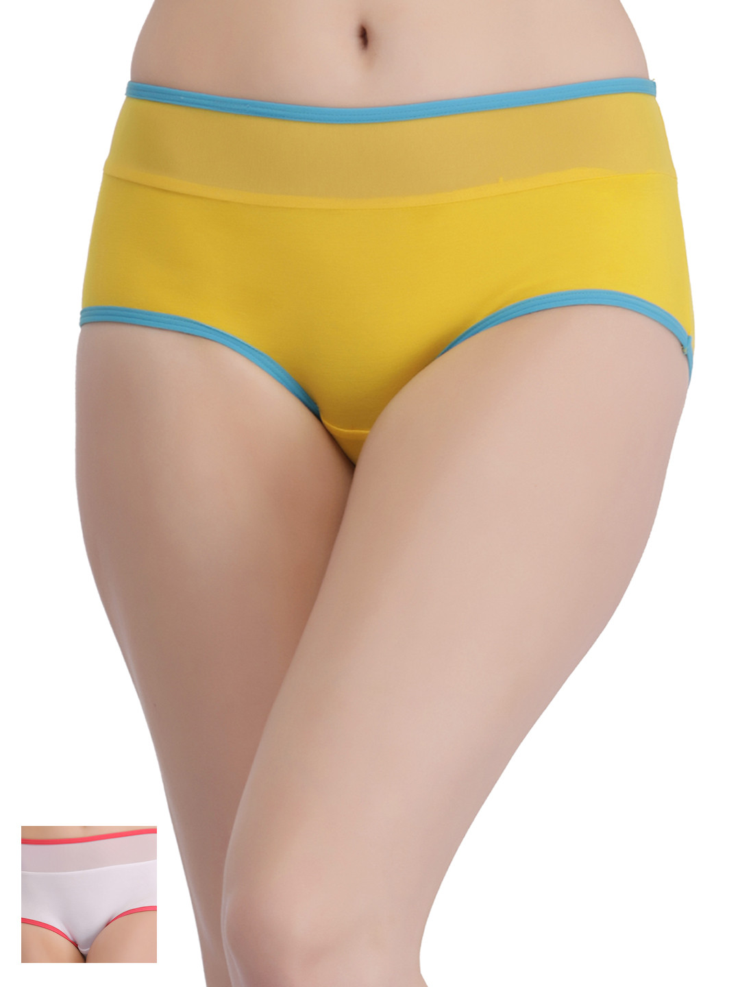 

Clovia Women Pack of 2 High-Rise Hipster Briefs PNC102720, Yellow
