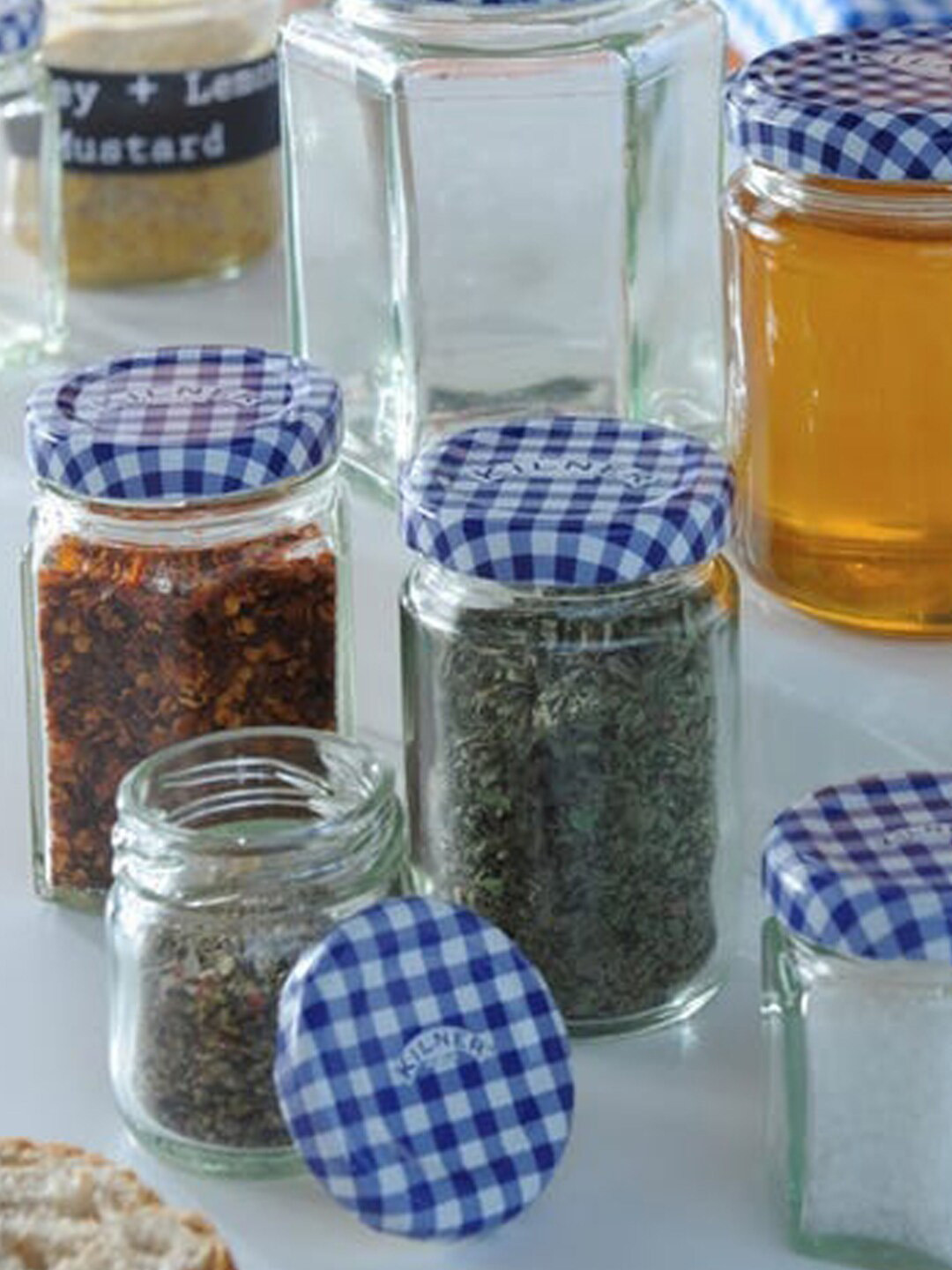

KILNER Transparent With Blue Lid Solid Glass Jar