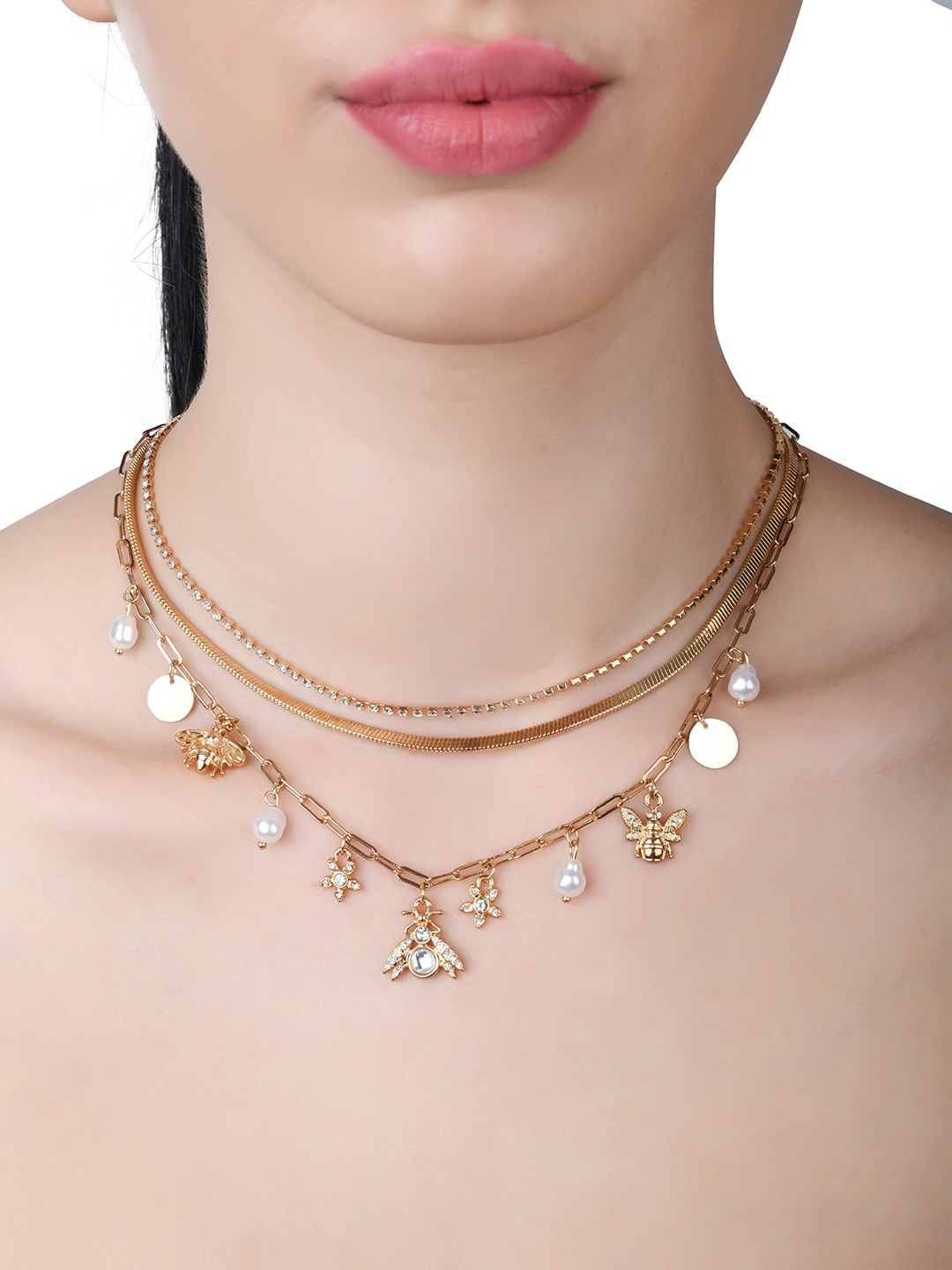 

Lilly & sparkle Women Gold-Plated Layered Necklace