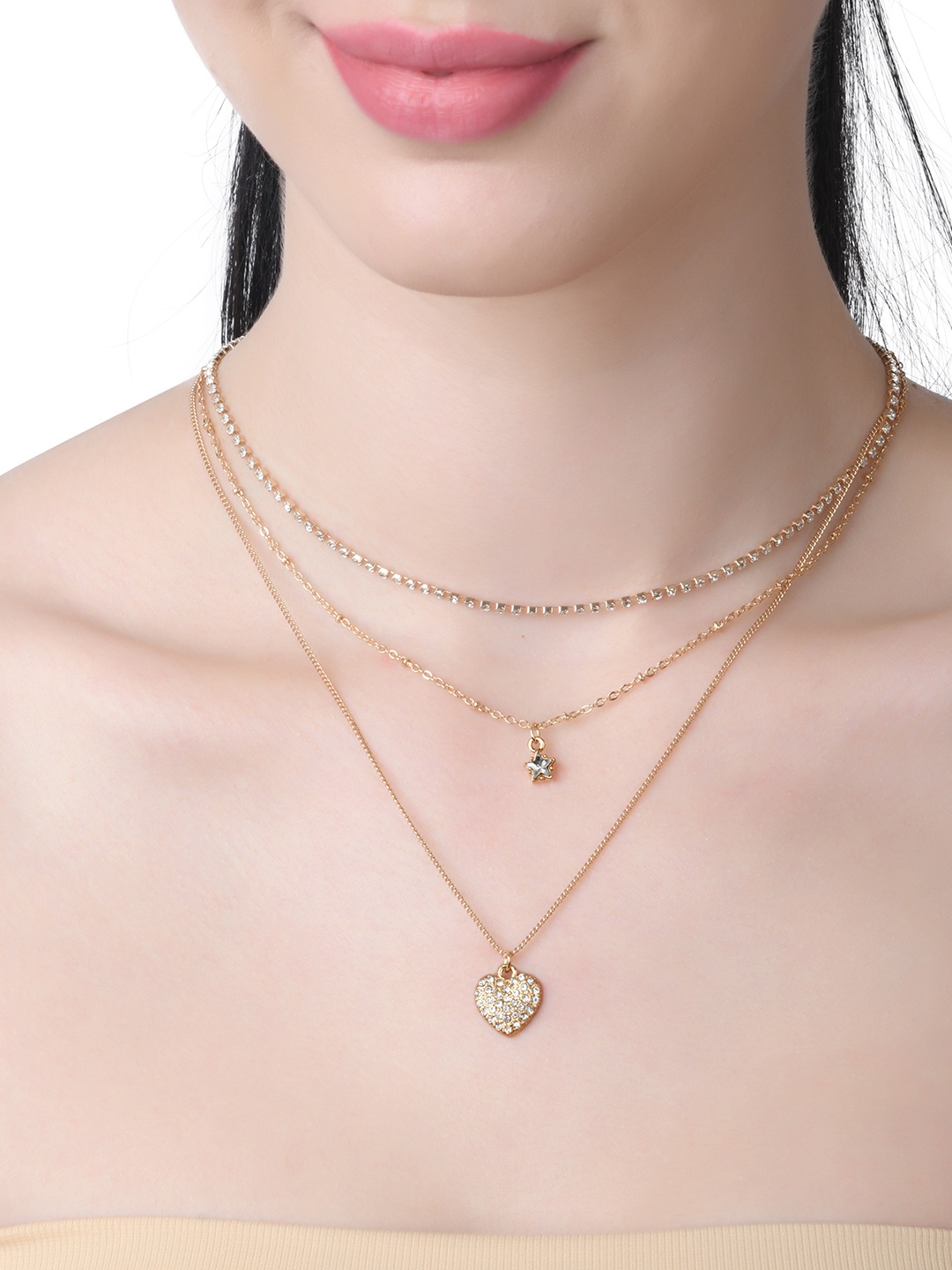 

Lilly & sparkle Gold-Toned Gold-Plated Layered Necklace