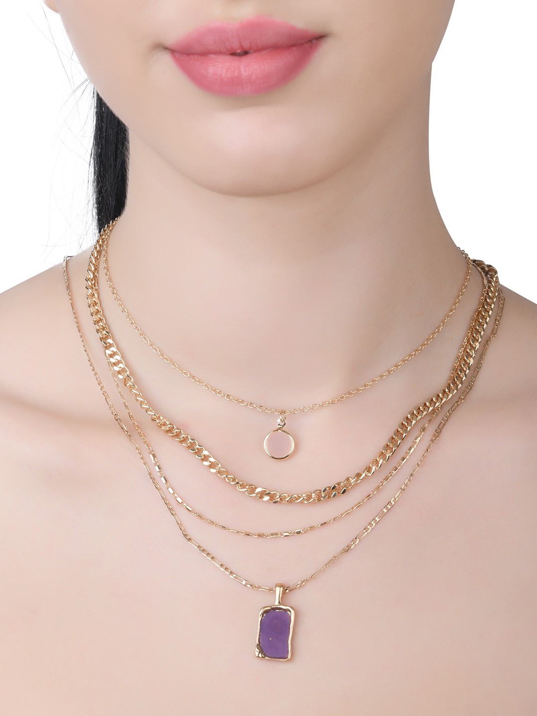 

Lilly & sparkle Women Gold-Plated Layered Necklace