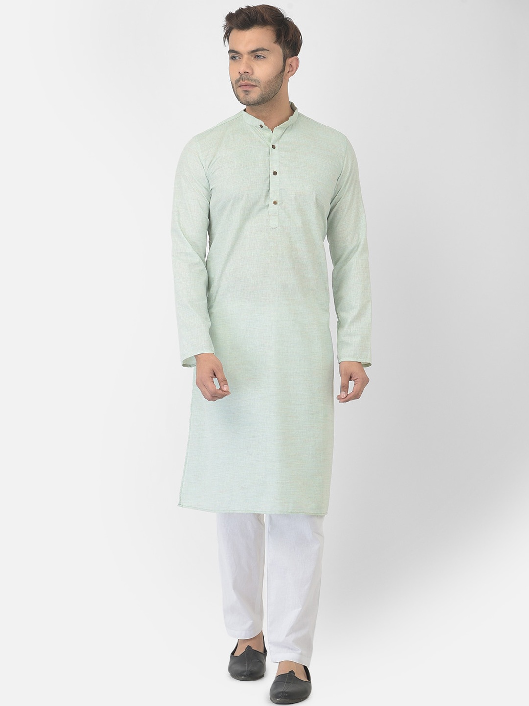 

DEYANN Men Green Pure Cotton Kurta with Pyjamas