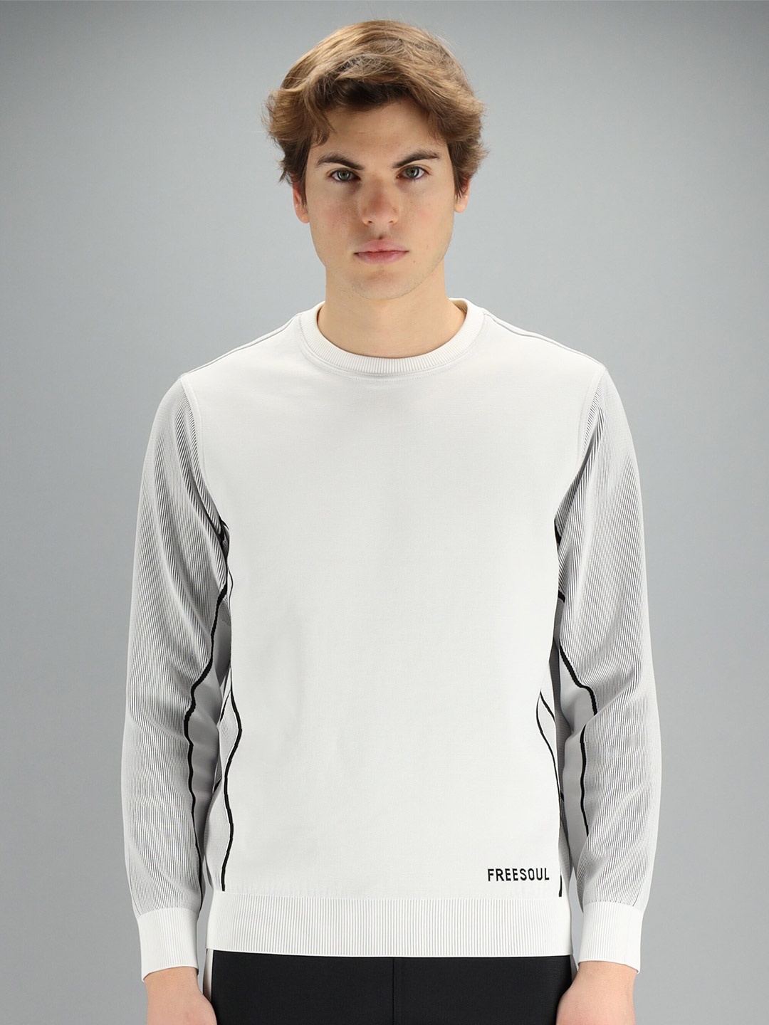 

FREESOUL Men White Printed Sweatshirt