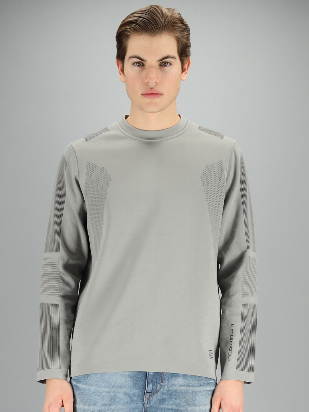 

FREESOUL Men Grey Printed Sweatshirt