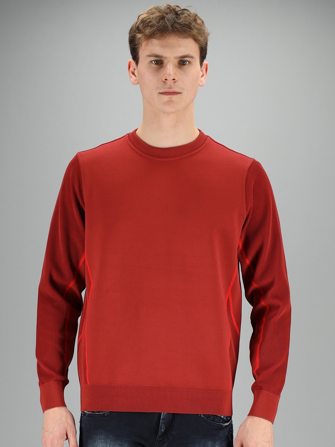 

FREESOUL Men Red Sweatshirt