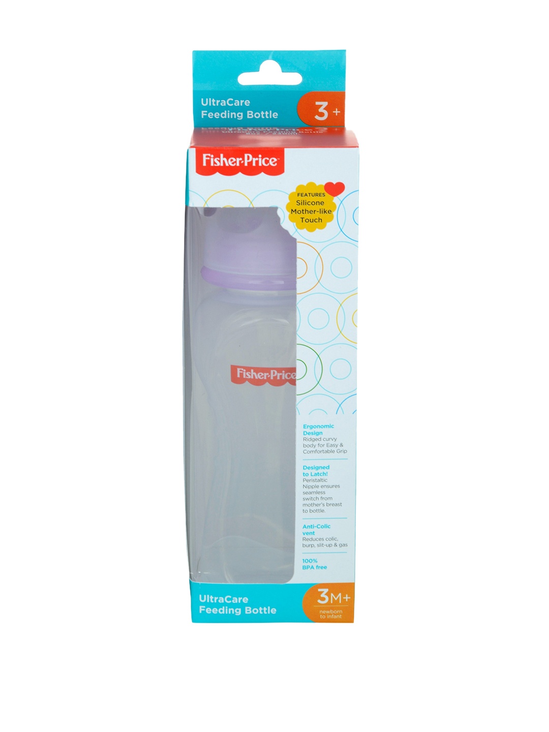 

Fisher-Price Unisex Kids Purple Ultra Care Regular Neck Baby Feeding Bottle 230 ml
