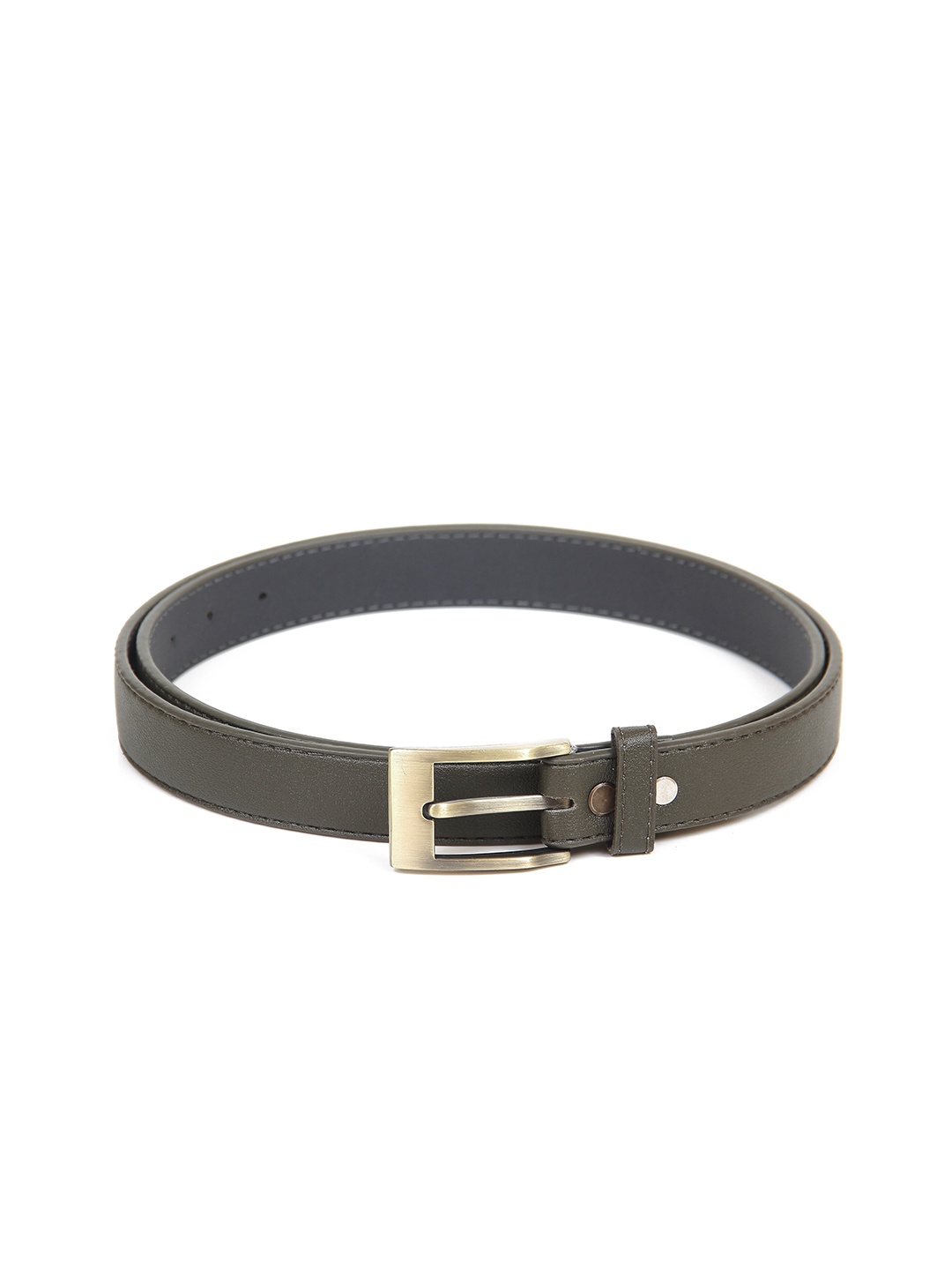 

thickskin Women Olive Green Textured Casual Belt
