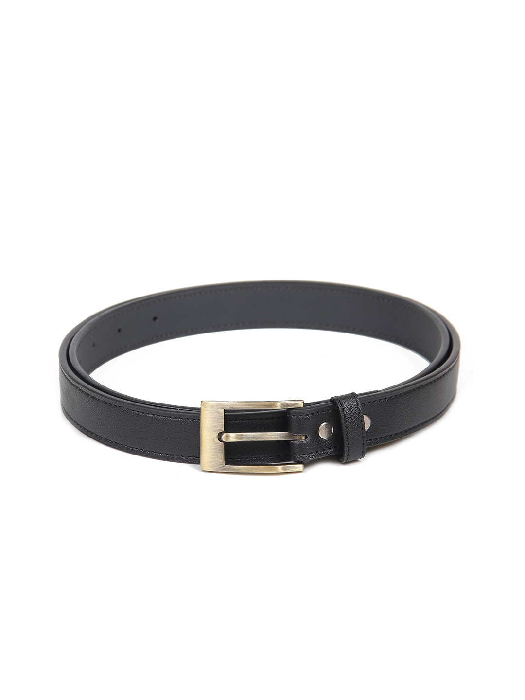 

thickskin Women Black Textured PU Belt