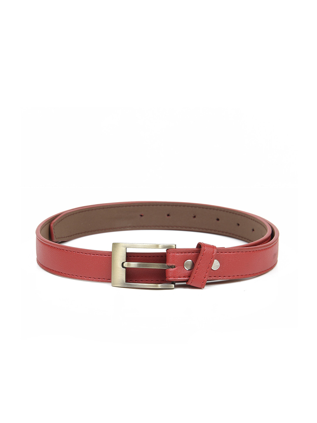 

thickskin Women Red PU Textured Belt
