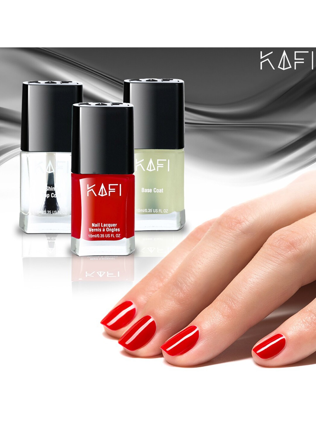 

KAFI Shine PRO Long Lasting Marvel Gel Nail Lacquer - Base Coat, Transparent