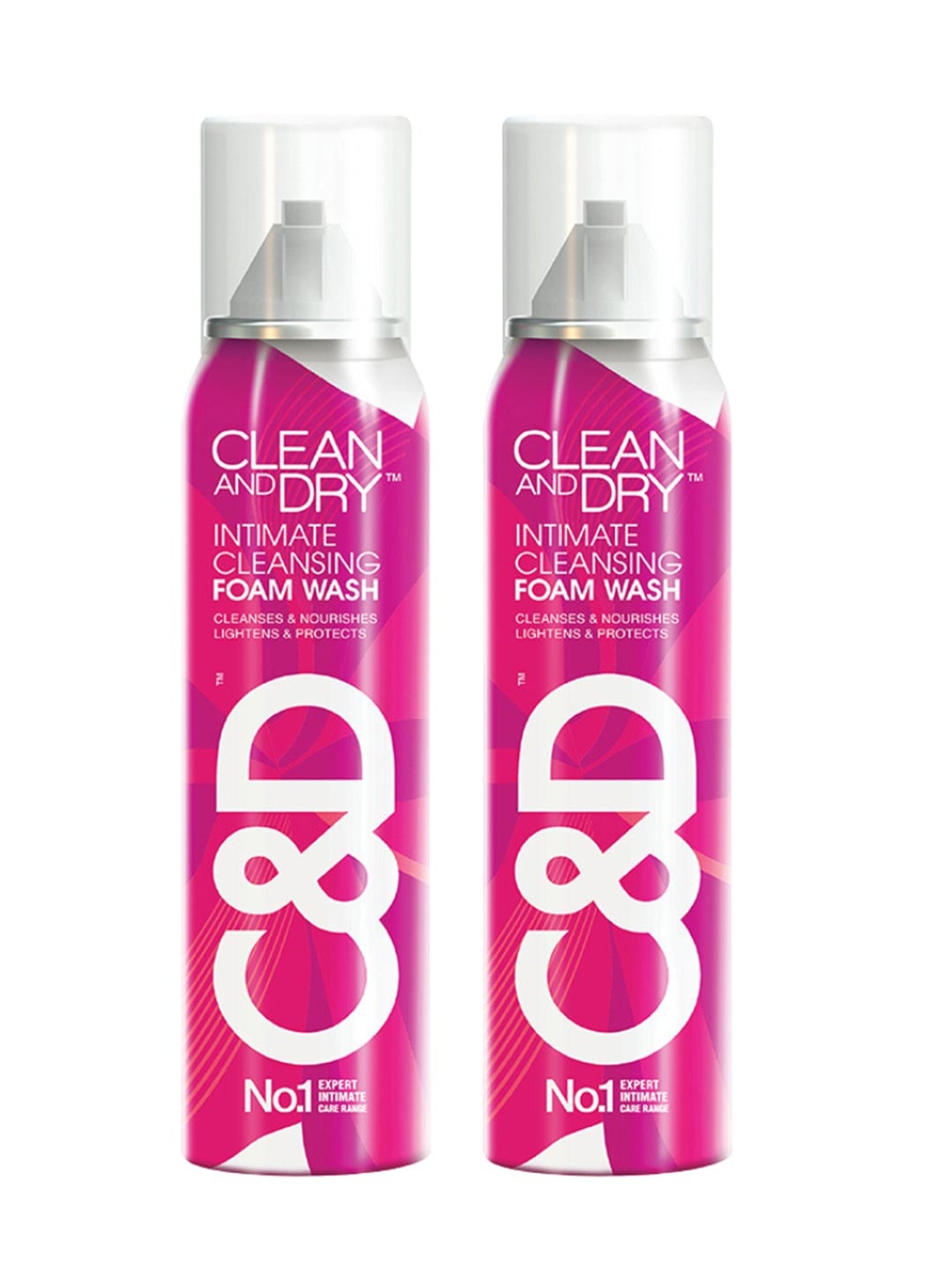 

CLEAN AND DRY Women Set of 2 Intimate Foam Wash 85 g, Pink