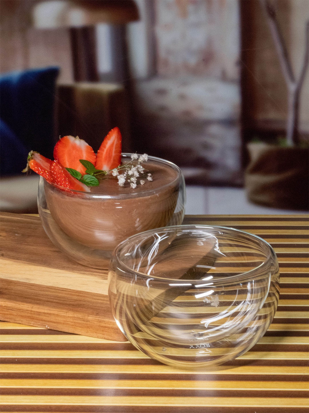 

Roxx Set Of 2 Transparent Glass Bowls