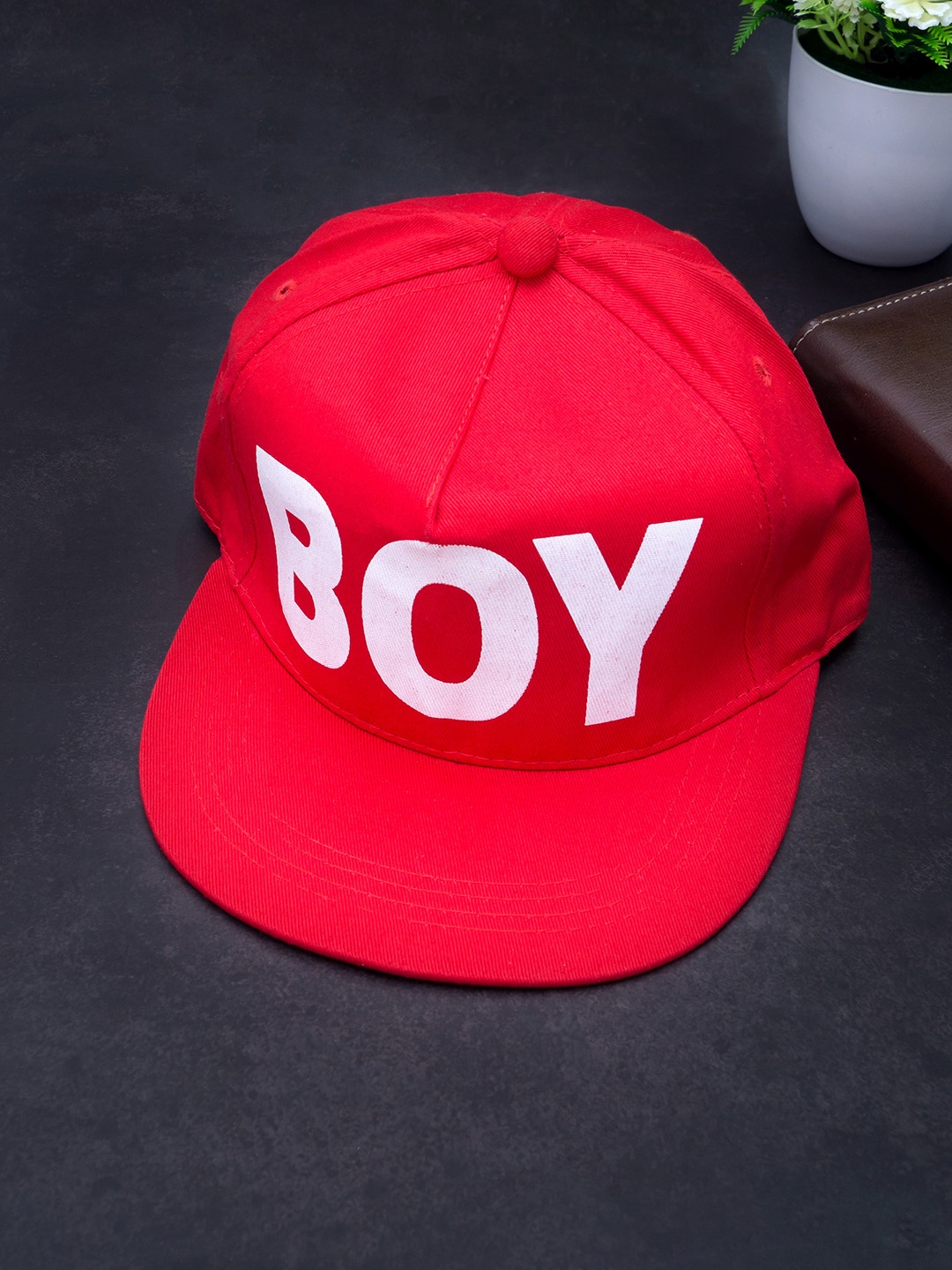 

Golden Peacock Men Red & White Printed Snapback Cap