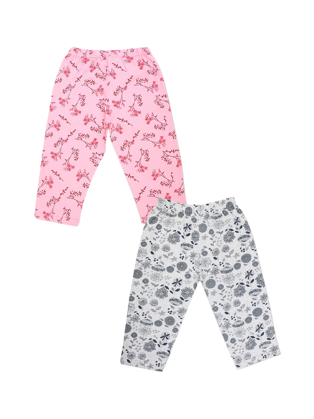 

V-Mart Girls Pink & White Pack Of 2 Printed Shorts