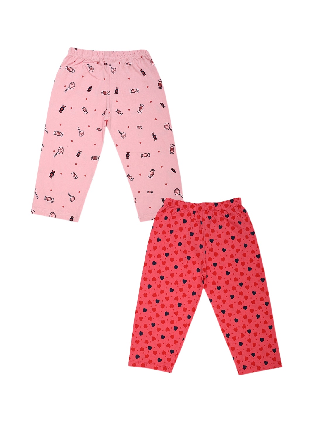 

V-Mart Pack of 2 Girls Peach-Coloured Printed Shorts