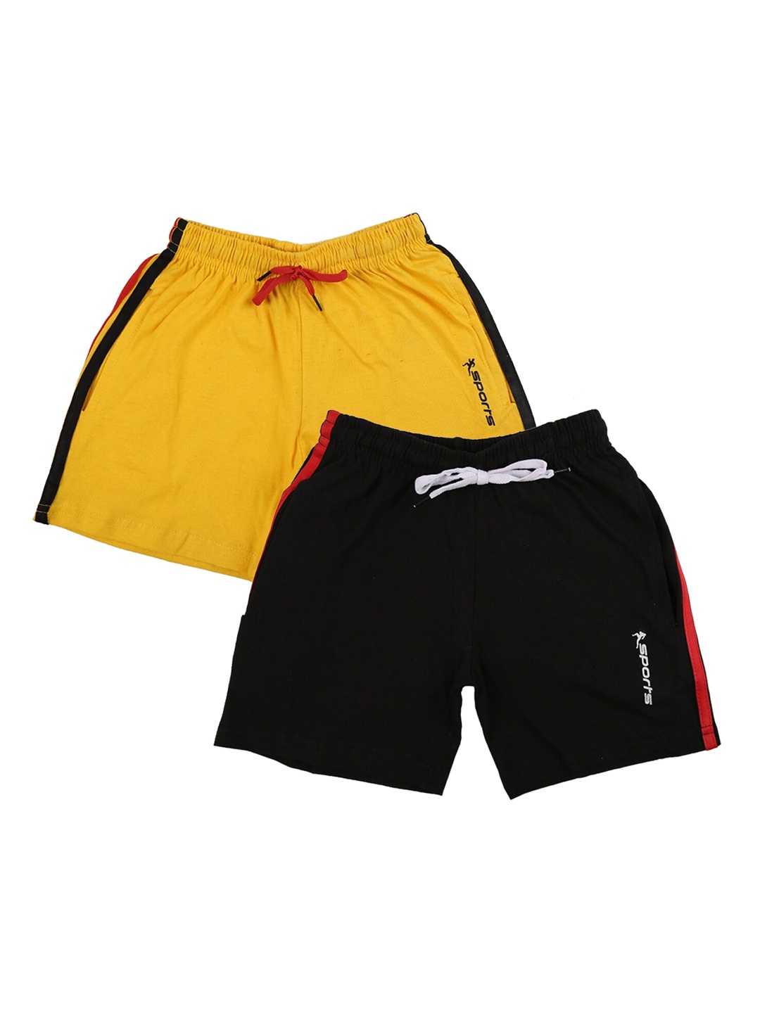 

V-Mart Boys Pack Of 2 Shorts, Yellow