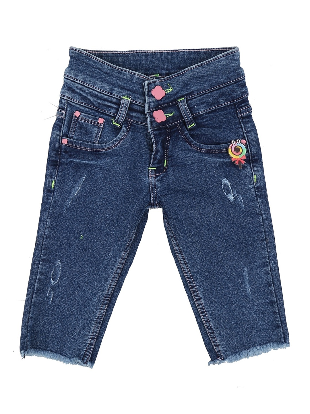 

V-Mart Girls Navy Blue Denim Shorts