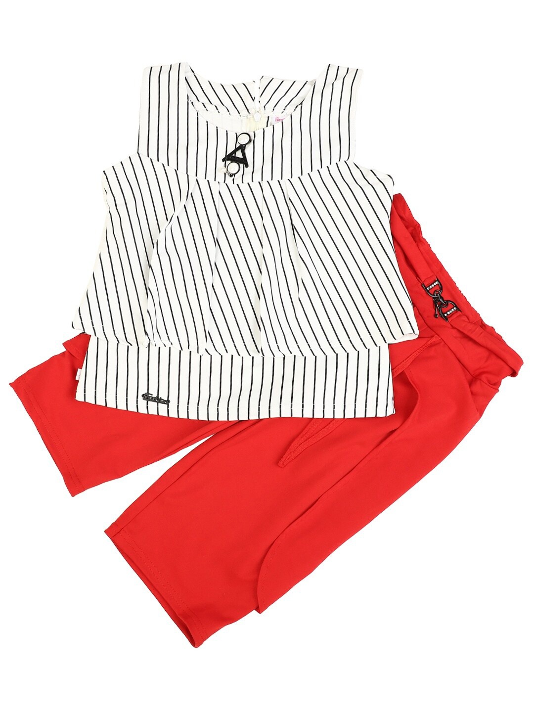 

V-Mart Unisex Kids Red Printed T-shirt with Shorts