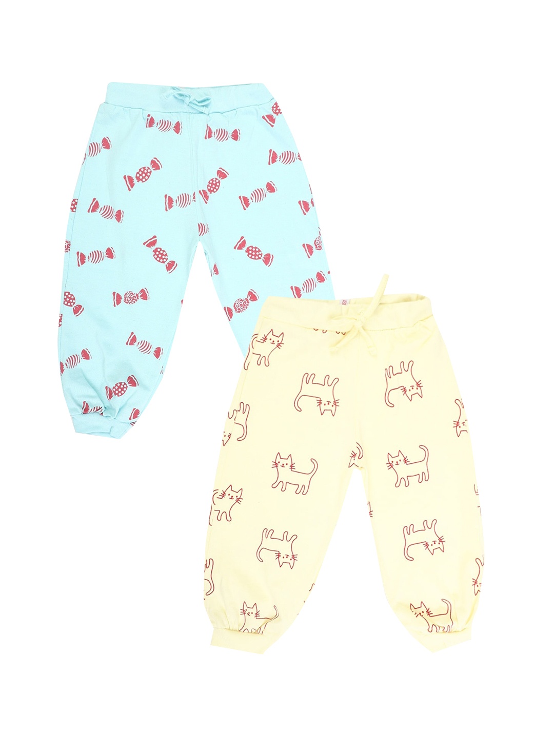 

V-Mart Pack of 2 Girls Yellow Conversational Printed Shorts